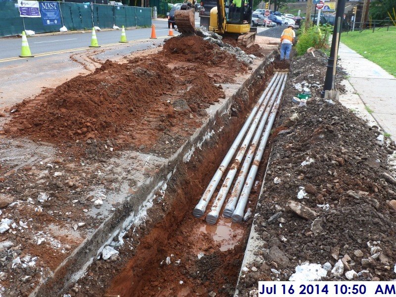 Installing the underground Tele-Data piping at Rahway Ave. Facing South side of the Court Building (800x600)